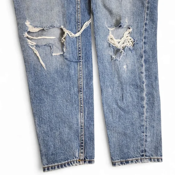 ZARA High Rise Distressed Ripped Jeans Size 25 Grunge Style - Picture 4 of 10